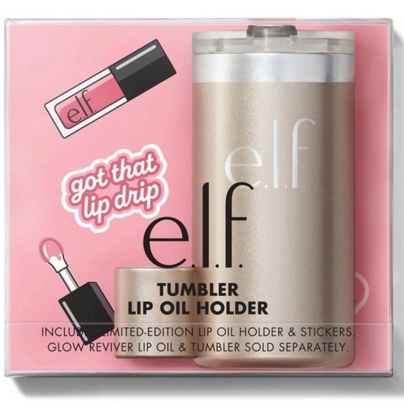 💋 Elf Cosmetics Tumbler Lip Oil Holder Clip On - honey talks - fits Stanley cup - Picture 2 of 5